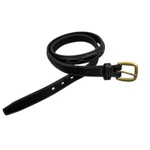 Tory English Bridle Leather Belt Womens Size 30 Western Skinny Brass Buckle 3/4"